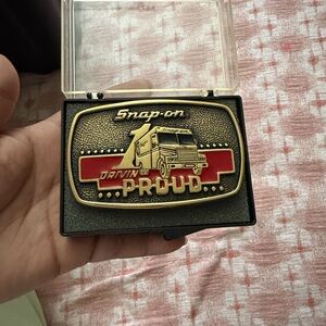 Stetson Black and Gold Belt Buckle